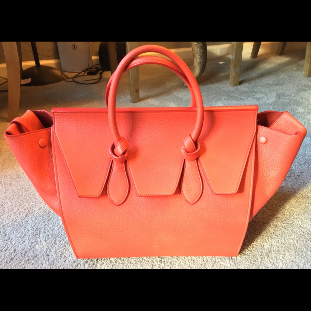 Celine Tie Knot Bag, Red
